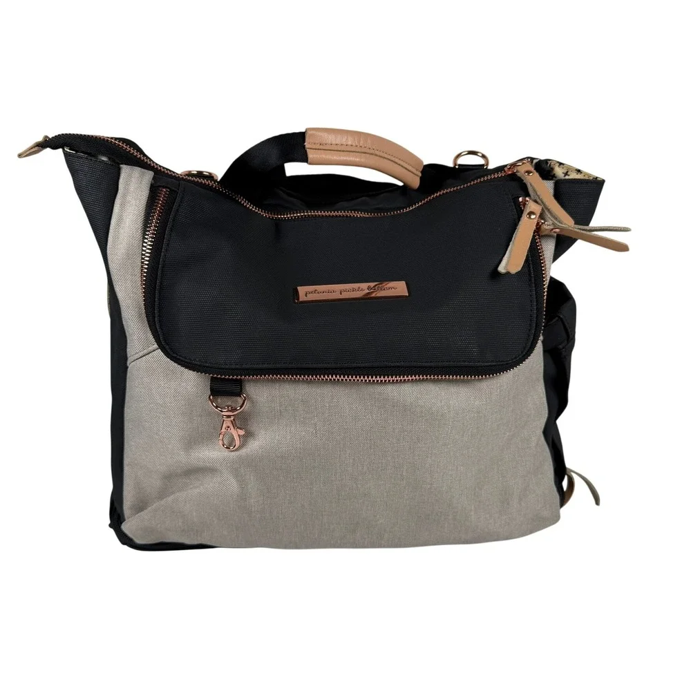 Petunia Pickle Bottom Pivot Pack Diaper Bag Sand/Black Large Backpack‎ Rose Gold